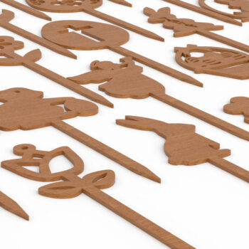 Intra απο ξύλο plywood 3mm-4mm πάχος - Πάσχα Laser Cut Bundle Cake Topper Δίασταση 20x20 cm INTRAFABR-119064626 - Image 7