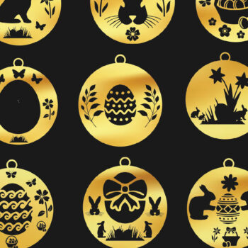 Intra απο ξύλο plywood 3mm-4mm πάχος - Πασχαλινό Πακέτο κοπής με λέιζερ Δίασταση 30x20 cm INTRAFABR-65814868 - Image 1