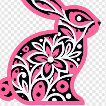 Intra απο ξύλο plywood 3mm-4mm πάχος - Πασχαλινό κουνελάκι με λέιζερ  Δίασταση 30x20 cm INTRAFABR-114534979 - Image 3