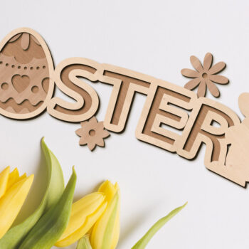 Intra απο ξύλο plywood 3mm-4mm πάχος - Πασχαλινό διακοσμητικό πάνελ κοπής με λέιζερ Δίασταση 7x10 cm INTRAFABR-90666778 - Image 1