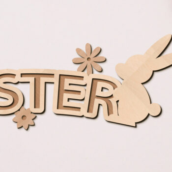 Intra απο ξύλο plywood 3mm-4mm πάχος - Πασχαλινό διακοσμητικό πάνελ κοπής με λέιζερ Δίασταση 7x10 cm INTRAFABR-90666778 - Image 2