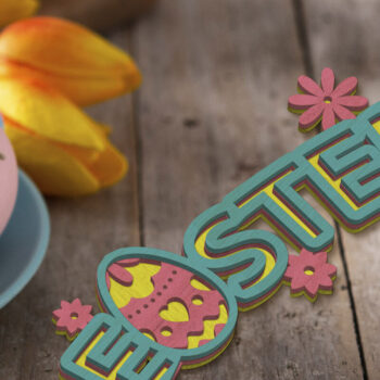 Intra απο ξύλο plywood 3mm-4mm πάχος - Πασχαλινό διακοσμητικό πάνελ κοπής με λέιζερ Δίασταση 7x10 cm INTRAFABR-90666778 - Image 3