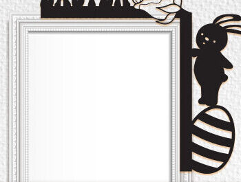 Intra απο ξύλο plywood 3mm-4mm πάχος - Πασχαλινό Laser Cut Door Corner . Δίασταση 15x15 cm INTRAFABR-66078326 - Image 1
