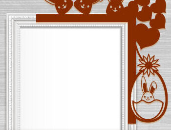 Intra απο ξύλο plywood 3mm-4mm πάχος - Πασχαλινό Laser Cut Door Corner . Δίασταση 15x15 cm INTRAFABR-66078342 - Image 1