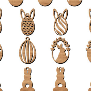 Intra απο ξύλο plywood 3mm-4mm πάχος - Λήψη αρχείων πασχαλινής κοπής με λέιζερ Δίασταση 6x6 cm INTRAFABR-113753955