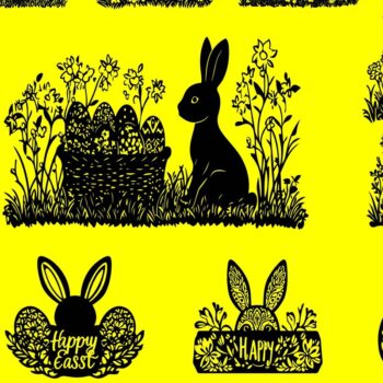 Intra απο ξύλο plywood 3mm-4mm πάχος - Πασχαλινή δέσμη σιλουέτας με  Δίασταση 6x6 cm INTRAFABR-118195899 - Image 2