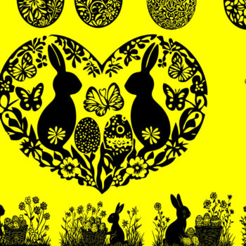 Intra απο ξύλο plywood 3mm-4mm πάχος - Πασχαλινή δέσμη σιλουέτας με  Δίασταση 6x6 cm INTRAFABR-118195859 - Image 3