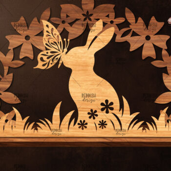 Intra απο ξύλο plywood 3mm-4mm πάχος - Πασχαλινή βάση κοπής με λέιζερ  Δίασταση 15x15 cm INTRAFABR-117725167 - Image 1