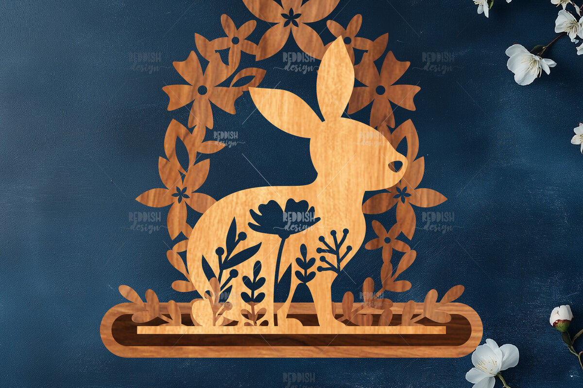 Intra απο ξύλο plywood 3mm-4mm πάχος - Πασχαλινή βάση κοπής με λέιζερ  Δίασταση 15x15 cm INTRAFABR-117472934