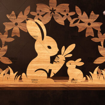 Intra απο ξύλο plywood 3mm-4mm πάχος - Πασχαλινή βάση κοπής με λέιζερ  Δίασταση 15x15 cm INTRAFABR-117423023 - Image 1