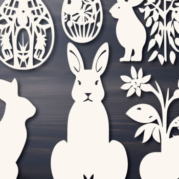 Intra απο ξύλο plywood 3mm-4mm πάχος - Πασχαλινό Laser Cut Bundle Δίασταση 4x4 cm INTRAFABR-89337816 - Image 1