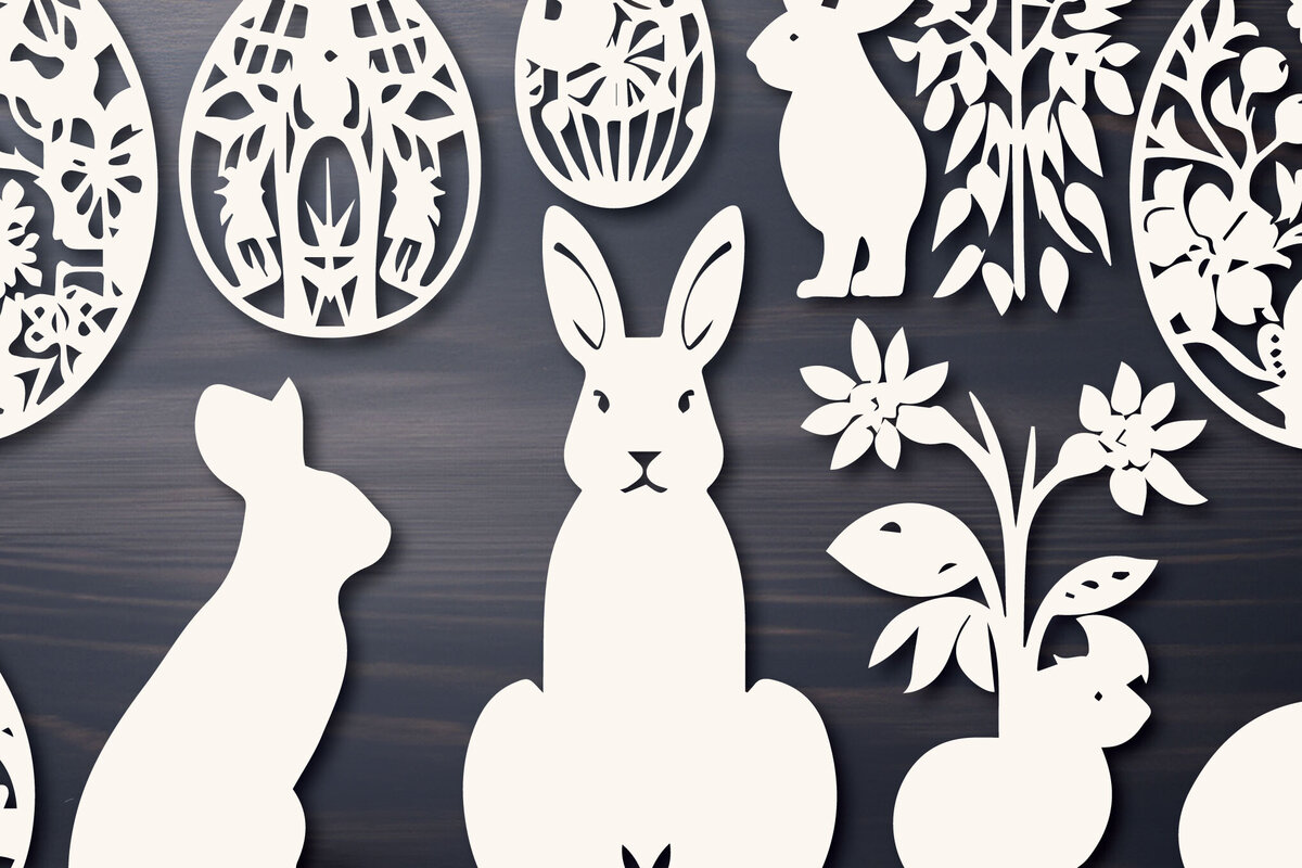 Intra απο ξύλο plywood 3mm-4mm πάχος - Πασχαλινό Laser Cut  Bundle Δίασταση 4x4 cm INTRAFABR-89337816