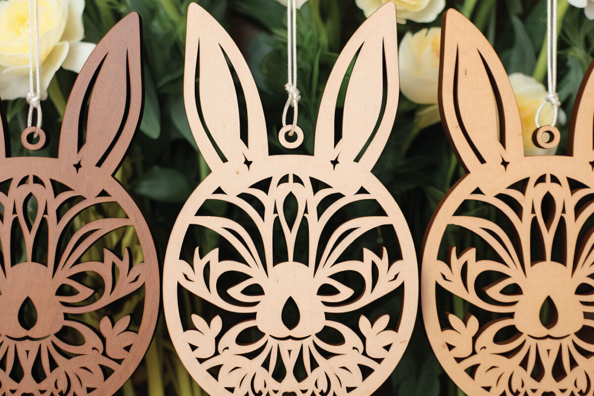 Intra απο ξύλο plywood 3mm-4mm πάχος - Πασχαλινό Laser Cut  Bundle Δίασταση 4x4 cm INTRAFABR-89338314