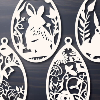 Intra απο ξύλο plywood 3mm-4mm πάχος - Πασχαλινό Laser Cut  Bundle Δίασταση 4x4 cm INTRAFABR-89340806 - Image 1