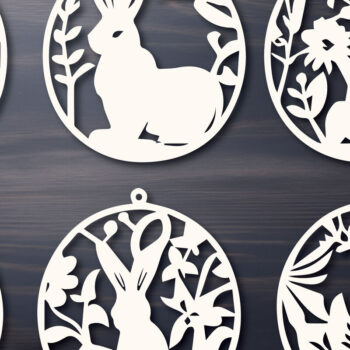 Intra απο ξύλο plywood 3mm-4mm πάχος - Πασχαλινό Laser Cut Bundle Δίασταση 4x4 cm INTRAFABR-89366897 - Image 1