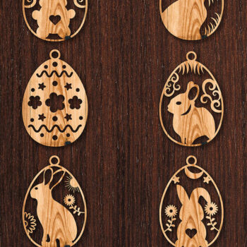 Intra απο ξύλο plywood 3mm-4mm πάχος - Πασχαλινό Laser Cut Bundle Δίασταση 15x15 cm INTRAFABR-60536273 - Image 1