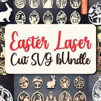 Intra απο ξύλο plywood 3mm-4mm πάχος - Πασχαλινό Laser Cut Mega Bundle Δίασταση 4x4 cm INTRAFABR-89374195 - Image 1