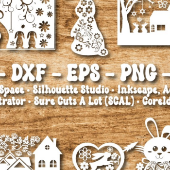 Intra απο ξύλο plywood 3mm-4mm πάχος - Πασχαλινό Laser/Paper Cut Bundle Δίασταση 15x15 cm INTRAFABR-60279059 - Image 1