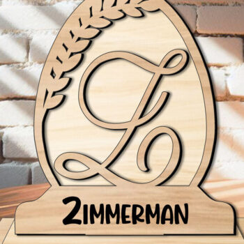 Intra απο ξύλο plywood 3mm-4mm πάχος - Δώρο Πασχαλινό Laser  Γράμμα Z Αλφάβητο Δίασταση 15x15 cm INTRAFABR-119435166 - Image 2