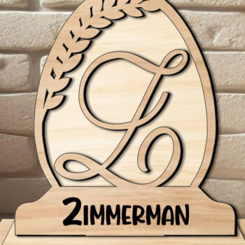 Intra απο ξύλο plywood 3mm-4mm πάχος - Δώρο Πασχαλινό Laser  Γράμμα Z Αλφάβητο Δίασταση 15x15 cm INTRAFABR-119435166 - Image 3