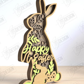 Intra απο ξύλο plywood 3mm-4mm πάχος - Πασχαλινή δέσμη διακόσμησης | 3D Design Δίασταση 15x15 cm INTRAFABR-117947598 - Image 5