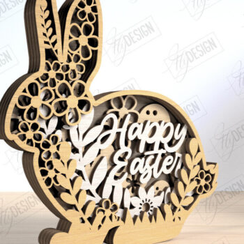 Intra απο ξύλο plywood 3mm-4mm πάχος - Πασχαλινή δέσμη διακόσμησης | 3D Design Δίασταση 15x15 cm INTRAFABR-117947598 - Image 7