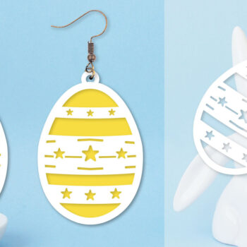 Intra απο ξύλο plywood 3mm-4mm πάχος - Πασχαλινά σκουλαρίκια  Πακέτα Δίασταση 3x3 cm INTRAFABR-91671685 - Image 2