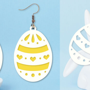 Intra απο ξύλο plywood 3mm-4mm πάχος - Πασχαλινά σκουλαρίκια  Πακέτα Δίασταση 3x3 cm INTRAFABR-91671685 - Image 5