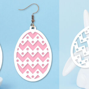 Intra απο ξύλο plywood 3mm-4mm πάχος - Πασχαλινά σκουλαρίκια  I Πασχαλινό αυγό Δίασταση 3x3 cm INTRAFABR-91574590