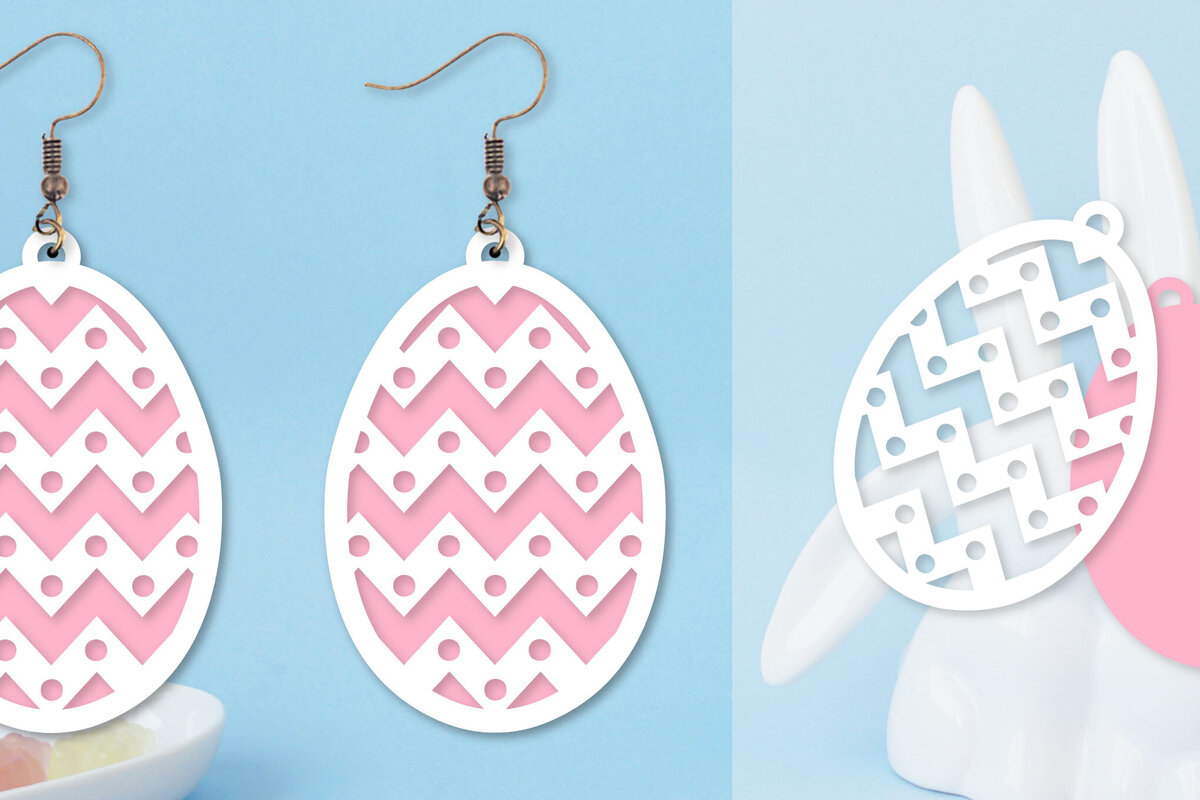 Intra απο ξύλο plywood 3mm-4mm πάχος - Πασχαλινά σκουλαρίκια  I Πασχαλινό αυγό Δίασταση 3x3 cm INTRAFABR-91574590