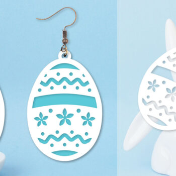 Intra απο ξύλο plywood 3mm-4mm πάχος - Πασχαλινά σκουλαρίκια  I Πασχαλινό αυγό Δίασταση 3x3 cm INTRAFABR-91574633 - Image 1