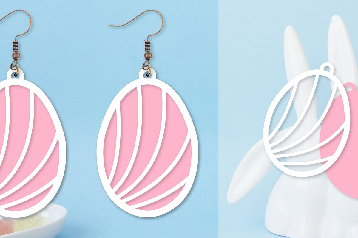 Intra απο ξύλο plywood 3mm-4mm πάχος - Πασχαλινά σκουλαρίκια  I Πασχαλινό αυγό Δίασταση 3x3 cm INTRAFABR-91499773