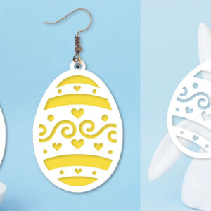 Intra απο ξύλο plywood 3mm-4mm πάχος - Πασχαλινά σκουλαρίκια  I Πασχαλινό αυγό Δίασταση 3x3 cm INTRAFABR-91574686