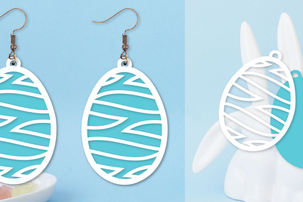 Intra απο ξύλο plywood 3mm-4mm πάχος - Πασχαλινά σκουλαρίκια  I Πασχαλινό αυγό Δίασταση 3x3 cm INTRAFABR-91499818