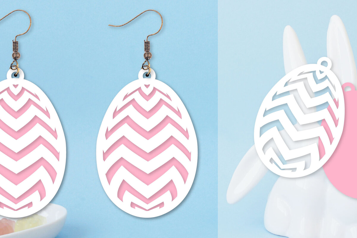 Intra απο ξύλο plywood 3mm-4mm πάχος - Πασχαλινά σκουλαρίκια  I Πασχαλινό αυγό Δίασταση 3x3 cm INTRAFABR-91500057