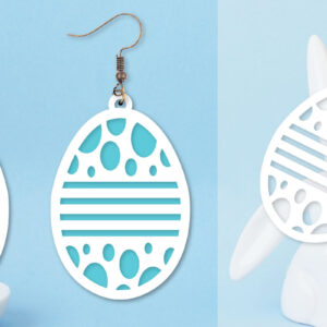 Intra απο ξύλο plywood 3mm-4mm πάχος - Πασχαλινά σκουλαρίκια  I Πασχαλινό αυγό Δίασταση 3x3 cm INTRAFABR-91500090