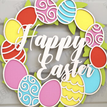 Intra απο ξύλο plywood 3mm-4mm πάχος - Πασχαλινή δέσμη στεφάνι |Διακόσμηση τοίχου Δίασταση 15x15 cm INTRAFABR-116814210 - Image 6