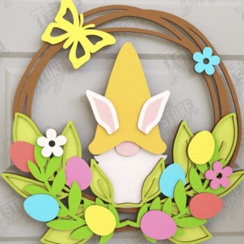 Intra απο ξύλο plywood 3mm-4mm πάχος - Πασχαλινή δέσμη στεφάνι |Διακόσμηση τοίχου Δίασταση 15x15 cm INTRAFABR-116814210 - Image 11