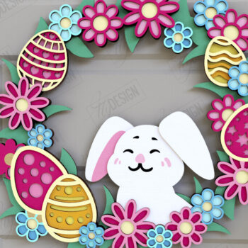 Intra απο ξύλο plywood 3mm-4mm πάχος - Πασχαλινή δέσμη στεφάνι |Διακόσμηση τοίχου Δίασταση 15x15 cm INTRAFABR-116814158 - Image 11