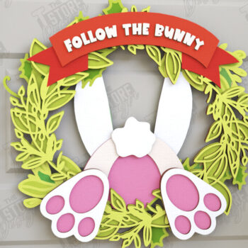 Intra απο ξύλο plywood 3mm-4mm πάχος - Πασχαλινό στεφάνι | Πασχαλινό σχέδιο Δίασταση 15x15 cm INTRAFABR-116814105 - Image 1