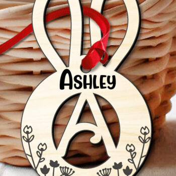 Intra απο ξύλο plywood 3mm-4mm πάχος - Πασχαλινό γράμμα μια ετικέτα καλαθιού λέιζερ  Δίασταση 6x6 cm INTRAFABR-118346605 - Image 1