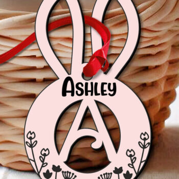 Intra απο ξύλο plywood 3mm-4mm πάχος - Πασχαλινό γράμμα μια ετικέτα καλαθιού λέιζερ  Δίασταση 6x6 cm INTRAFABR-118346605 - Image 3