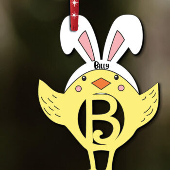 Intra απο ξύλο plywood 3mm-4mm πάχος - Πασχαλινό γράμμα Β Όνομα καλαθιού κοτόπουλου πουλί Δίασταση 6x6 cm INTRAFABR-112717725 - Image 2