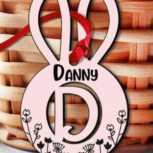 Intra απο ξύλο plywood 3mm-4mm πάχος - Πασχαλινό γράμμα D Ετικέτα καλαθιού λέιζερ  Δίασταση 6x6 cm INTRAFABR-118354330