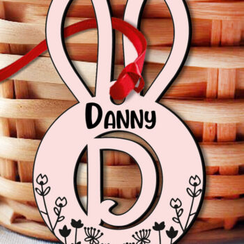 Intra απο ξύλο plywood 3mm-4mm πάχος - Πασχαλινό γράμμα D Ετικέτα καλαθιού λέιζερ  Δίασταση 6x6 cm INTRAFABR-118354330 - Image 1