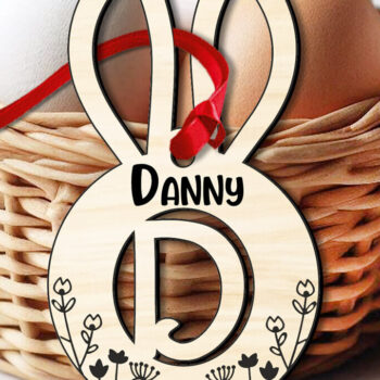 Intra απο ξύλο plywood 3mm-4mm πάχος - Πασχαλινό γράμμα D Ετικέτα καλαθιού λέιζερ  Δίασταση 6x6 cm INTRAFABR-118354330 - Image 2