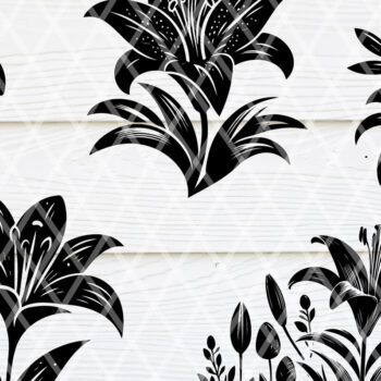 Intra απο ξύλο plywood 3mm-4mm πάχος - Πασχαλινό Lily Floral Πακέτο Δίασταση 40x50 cm INTRAFABR-118126788 - Image 2