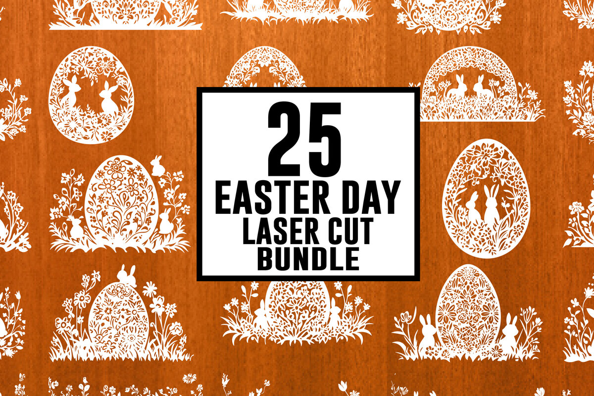 Intra απο ξύλο plywood 3mm-4mm πάχος - Easter Magic - 25 σχέδια κοπής με λέιζερ Δίασταση 4x4 cm INTRAFABR-117711188