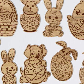 Intra απο ξύλο plywood 3mm-4mm πάχος - Πασχαλινό MEGA PACK Σχέδια κοπής με λέιζερ Δίασταση 6x6 cm INTRAFABR-63239424 - Image 10