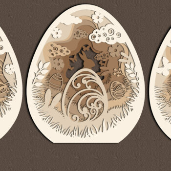 Intra απο ξύλο plywood 3mm-4mm πάχος - Πασχαλινό MEGA PACK Σχέδια κοπής με λέιζερ Δίασταση 6x6 cm INTRAFABR-63239424 - Image 11